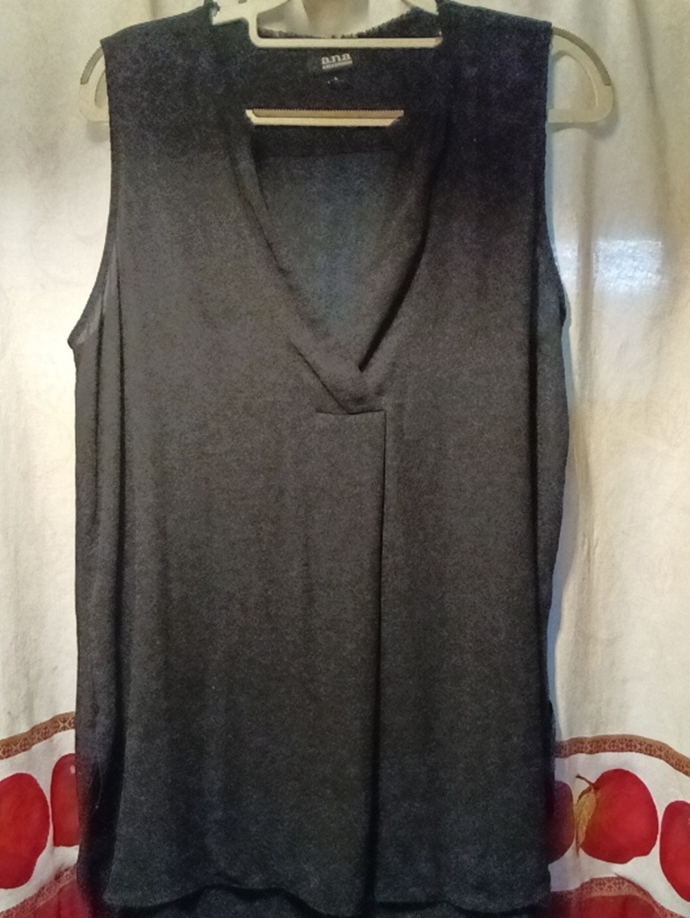 Women's A.N.A  Black Sleeveless V-Neck Women's Top